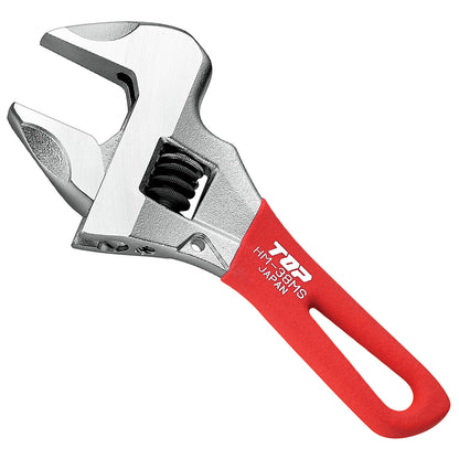 トップ工業 ガタ無しモンキレンチ ショートワークワイドグリップ付き HM-MS