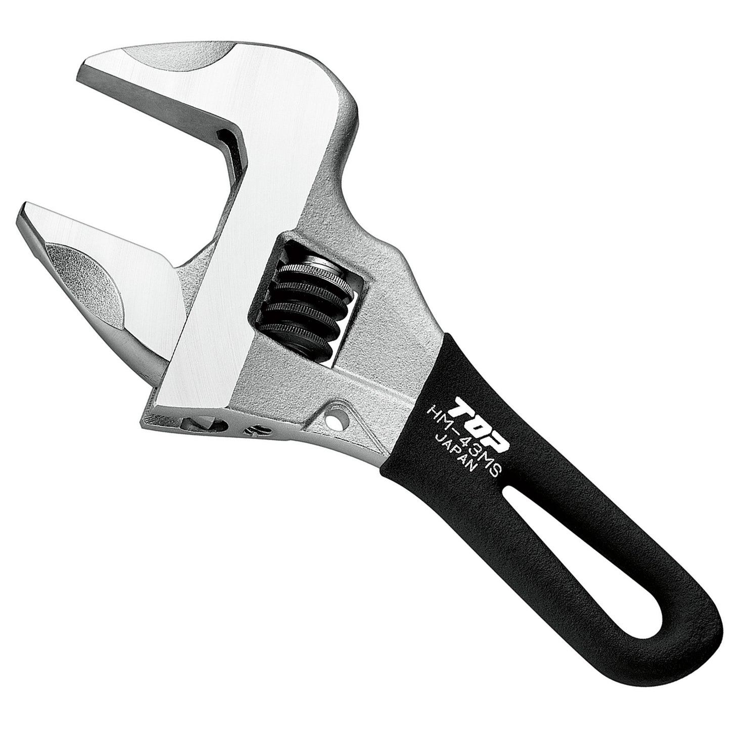 トップ工業 ガタ無しモンキレンチ ショートワークワイドグリップ付き HM-MS