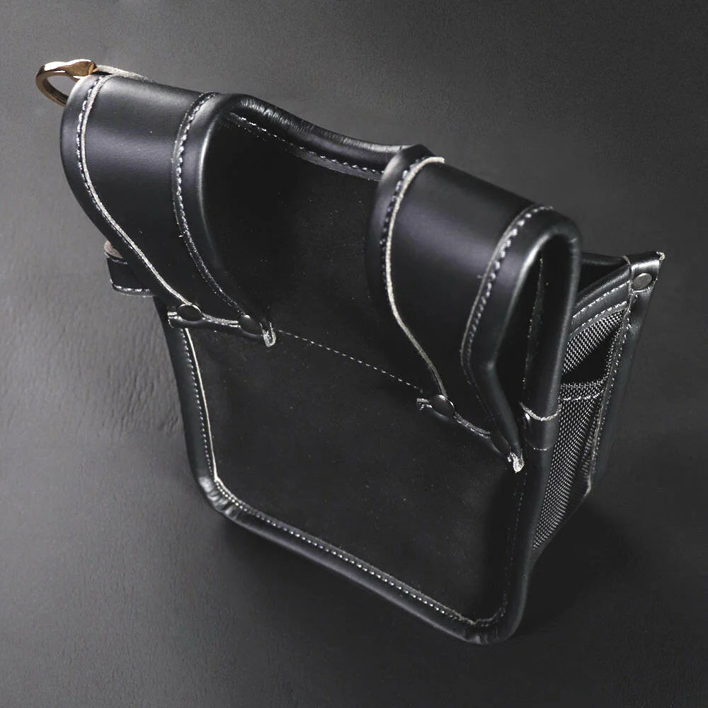 フジ矢 黒金 LIGHT PU LEATHER SERIES 腰袋 / 建築薄型腰袋