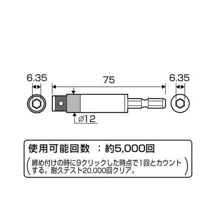 アネックス 電気工事用 トルクアダプター ATA
