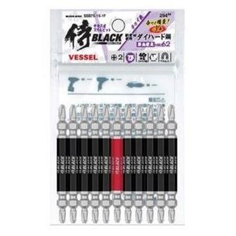 侍BLACK×VESSEL サキスボスリムビット SSB +2 6.35mm マグネット付 40V対応 75mm 100mm 125mm 5本組 11本組