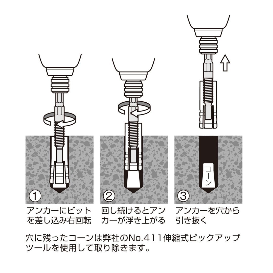 アネックス アンカー抜きビット AEB