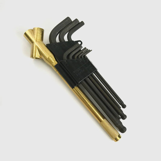 フジ矢 黒金 ボールポイントレンチ セミロングタイプ延長パイプ付 WLB-2300-BG