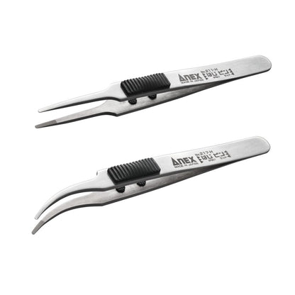 ANEX アネックス はじピン ラバーグリップ付 ステンレスピンセット 211-H 217-H 120mm