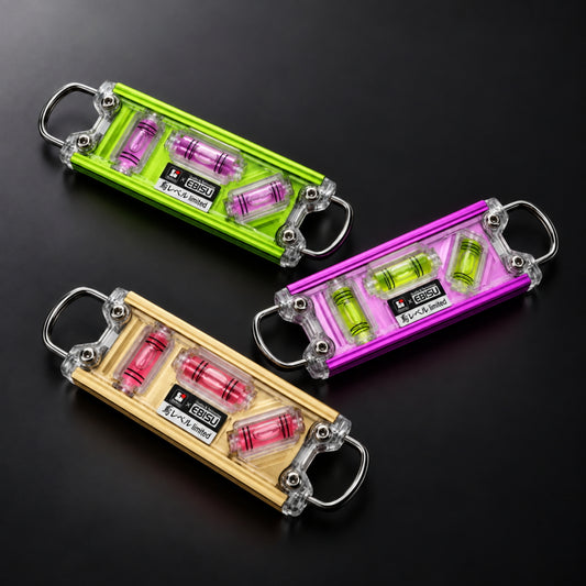Bolaco ボラコ × EBISU エビス 鳶レベルPRO Limited 限定カラー 金 紫 緑 BE-TBPGO BE-TBPV BE-TBPGR 水平器 160mm マグネット付き V溝 蓄光 水平 垂直 45度 鉄骨工事