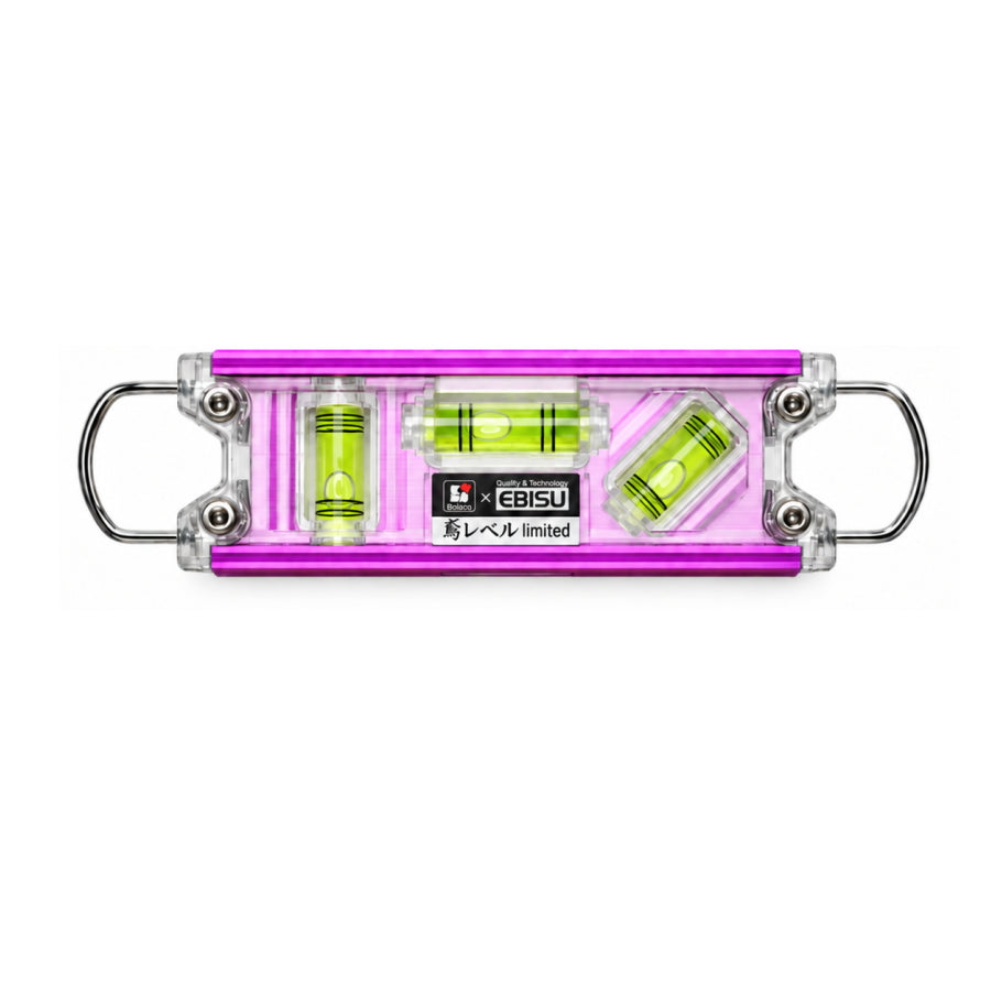 Bolaco ボラコ × EBISU エビス 鳶レベルPRO Limited 限定カラー 金 紫 緑 BE-TBPGO BE-TBPV BE-TBPGR 水平器 160mm マグネット付き V溝 蓄光 水平 垂直 45度 鉄骨工事