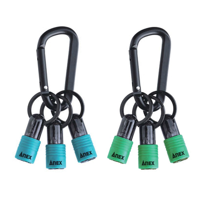 【4月末入荷予約品】 ANEX アネックス クイックホルダー AQH-L5 AQH-L6 限定色 アースブルー アースグリーン 6.35mm 六角軸 ビットホルダー ソケットホルダー カラビナ付 工具ホルダー