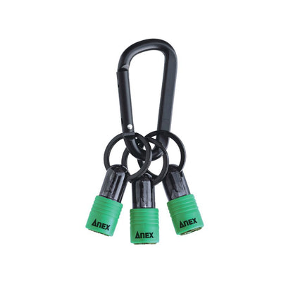 【4月末入荷予約品】 ANEX アネックス クイックホルダー AQH-L5 AQH-L6 限定色 アースブルー アースグリーン 6.35mm 六角軸 ビットホルダー ソケットホルダー カラビナ付 工具ホルダー