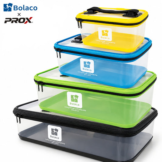 Bolaco ボラコ × PROX プロックス クリヤーボックス S M L LL 透明EVA 工具収納ケース 小物入れ タックルボックス