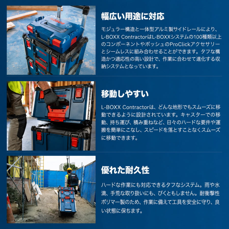 BOSCH ボッシュ L-BOXX Contractor Set 3 コントラクター 3点セット キャスター付き 工具収納