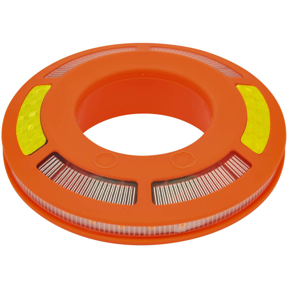 日動工業 電波式LED警告灯 パノラマリング CLGF-CH-OR｜充電式・屋外IPX5・最大8台同期リレー点灯