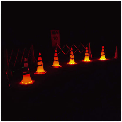 日動工業 電波式LED警告灯 パノラマリング CLGF-CH-OR｜充電式・屋外IPX5・最大8台同期リレー点灯