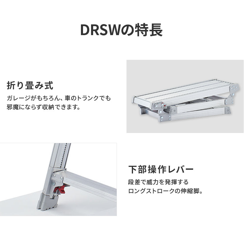 ハセガワ アルミ足場台 DRS 幅広タイプ DRSW