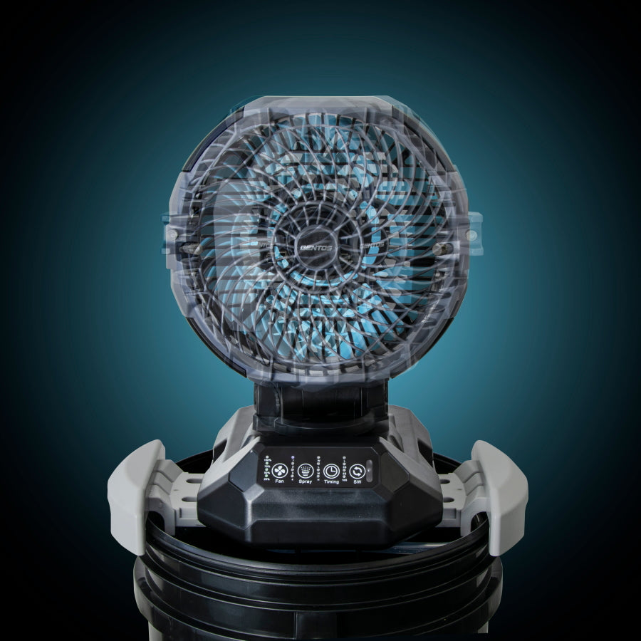【在庫品営業日当日出荷】 GENTOS ジェントス スプラッシュファン SPF-02R ウォーターミストファン 充電型扇風機 コードレス ミスト調整機能付 ブラック