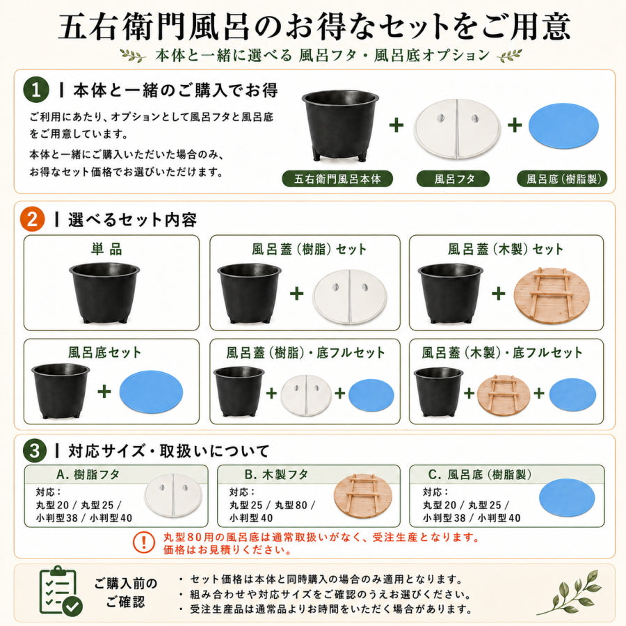 大和重工 五右衛門風呂 丸型80 直焚・給湯タイプ 490L 鋳物浴槽 水風呂