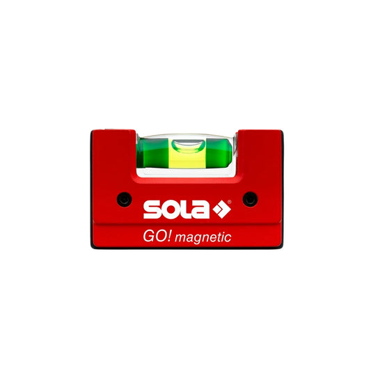 【本店限定20個限り特価】SOLA GO! magnetic コンパクト水平器 ネオジム磁石 V溝 FOCUSバイアル ソラ