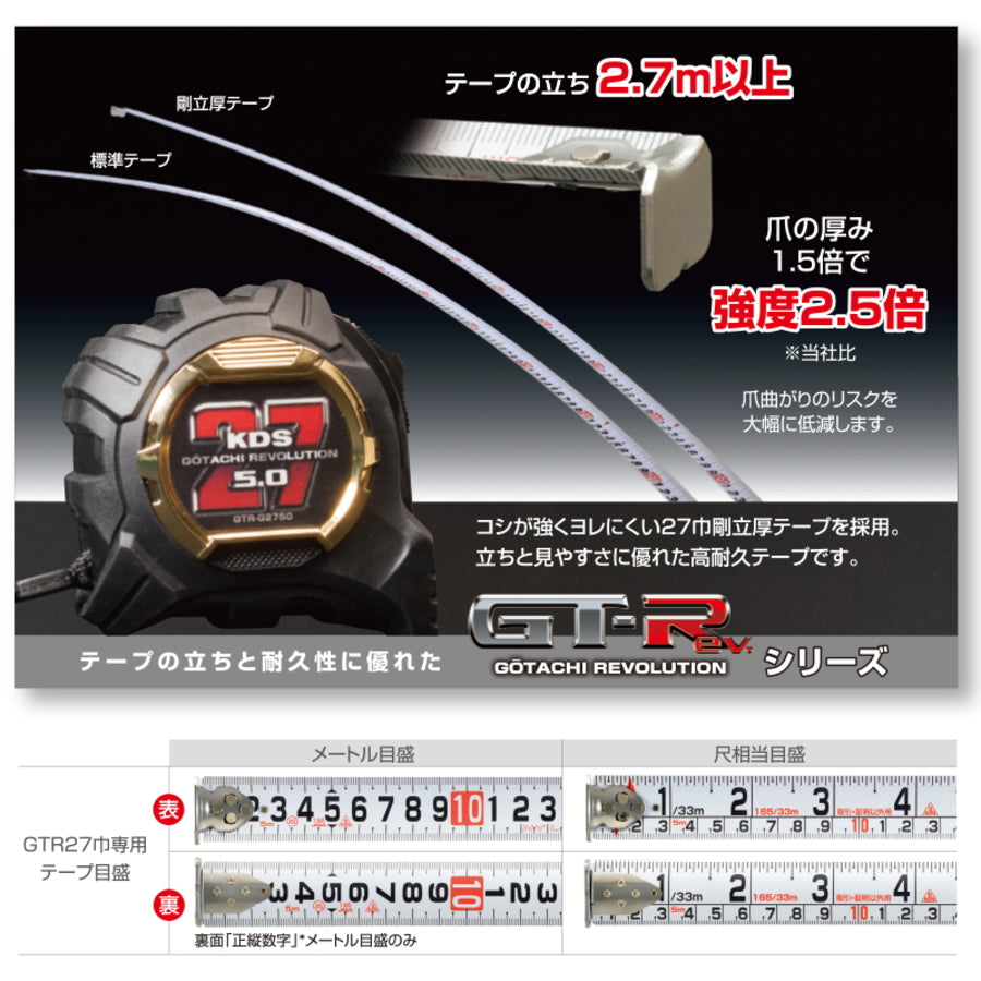 KDS コンベックス 剛立 厚爪 GT-R シリーズ 27巾