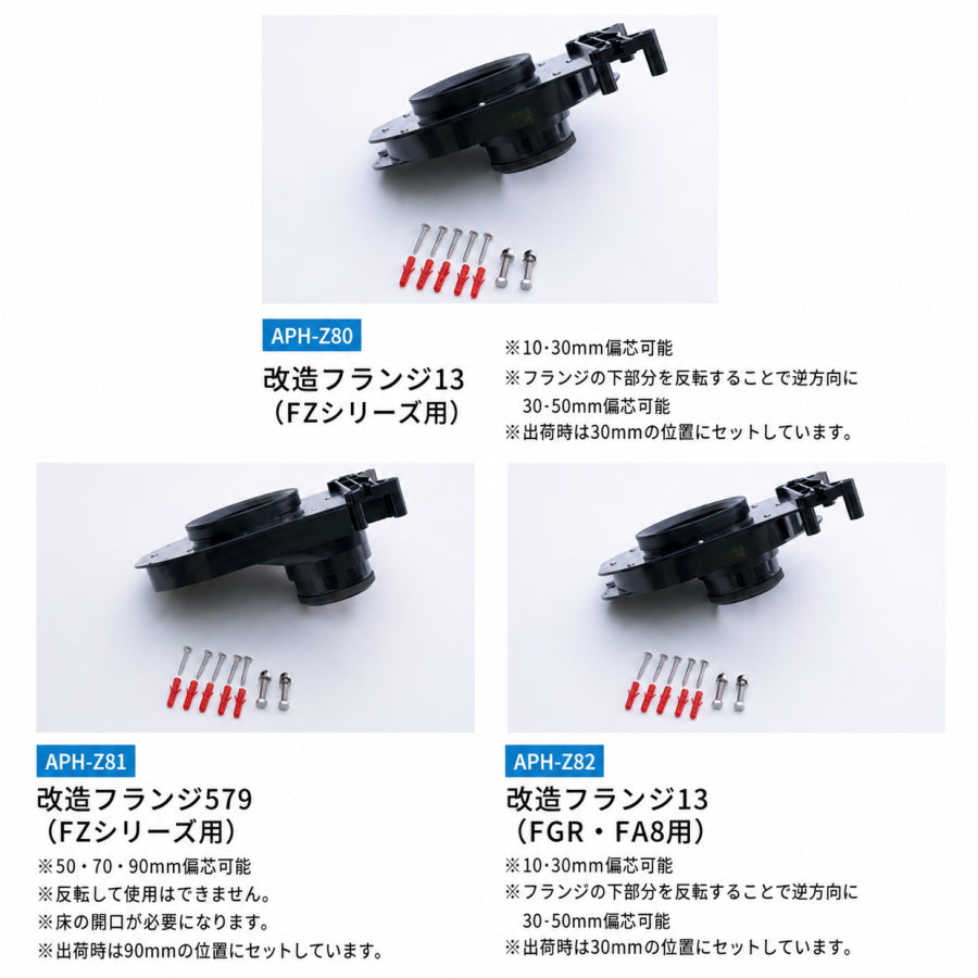 ダイワ化成 簡易水洗トイレ用 改造フランジ APH-Z80 APH-Z81 APH-Z82 本水洗切替部品 APH-Z71