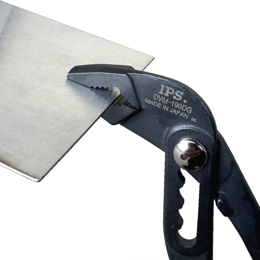 IPS PLIERS ダイヤモンドバイスモータ DVM-190DG プライヤー 193mm 5段階調整 最大口開き45mm 軟線切断対応 2.0mm 3点保持 アヤメ形状 IPSプライヤー