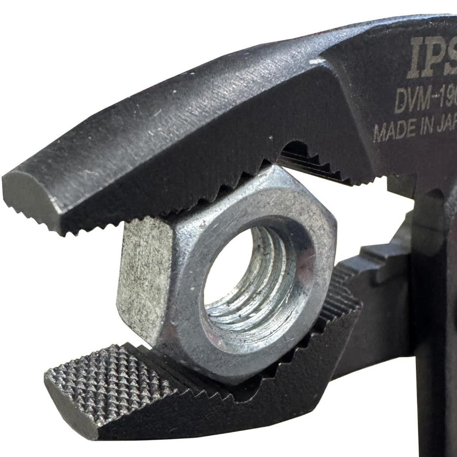 IPS PLIERS ダイヤモンドバイスモータ DVM-190DG プライヤー 193mm 5段階調整 最大口開き45mm 軟線切断対応 2.0mm 3点保持 アヤメ形状 IPSプライヤー