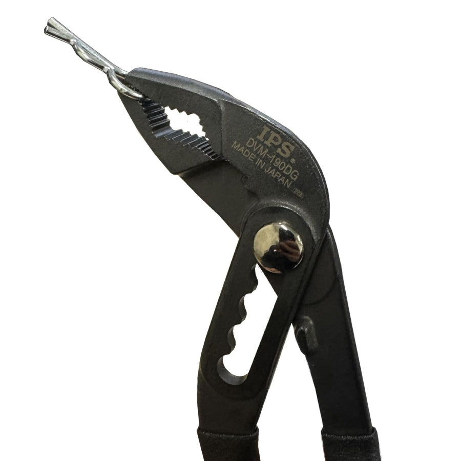 IPS PLIERS ダイヤモンドバイスモータ DVM-190DG プライヤー 193mm 5段階調整 最大口開き45mm 軟線切断対応 2.0mm 3点保持 アヤメ形状 IPSプライヤー