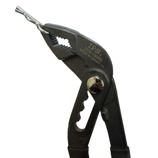 IPS PLIERS ダイヤモンドバイスモータ DVM-190DG プライヤー 193mm 5段階調整 最大口開き45mm 軟線切断対応 2.0mm 3点保持 アヤメ形状 IPSプライヤー