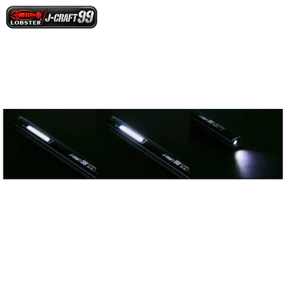 LOBSTER ロブテックス J-CRAFT99 クリップペン式LEDライト JBLWL1 充電式 ペンライト 高演色 Ra98 Ra97 最大380lm 3モード 先端ライト マグネット付き USB Type-C 全長166mm 56g 胸ポケット 狭所作業 配線確認 点検 メンテナンス 作業灯