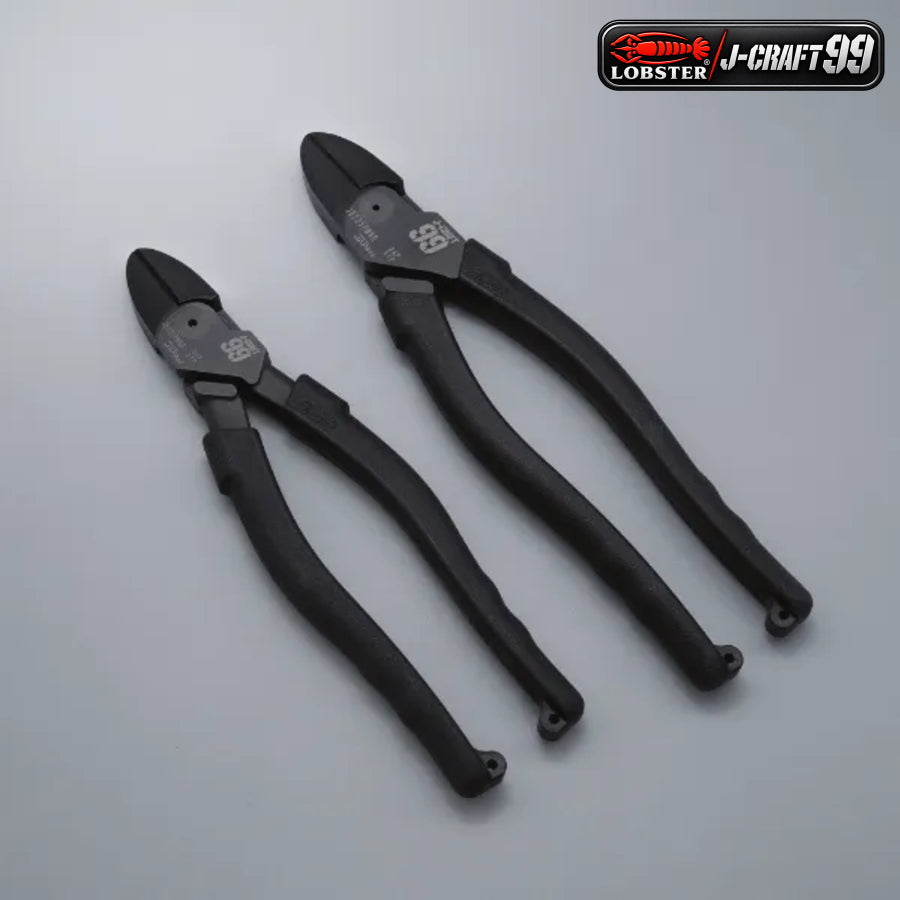 LOBSTER ロブテックス J-CRAFT99 パワーニッパー ラウンド刃 電工用 JB200PWNR JB225PWNR 偏芯テコ 刃角度7° 全長199mm 218mm VVF線 鉄線 針金 銅線 より線 切断 エラストマーグリップ 電気工事 配線作業