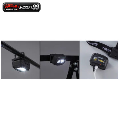 LOBSTER ロブテックス J-CRAFT99 LEDヘッドライト JBLLH1 充電式 最大700lm 高演色 Ra97 COB 4モード 赤外線センサー タッチレスON/OFF マグネット付き 本体取り外し可能 IP66 USB Type-C 1500mAh 配電盤 車 配線作業 作業灯 投光器