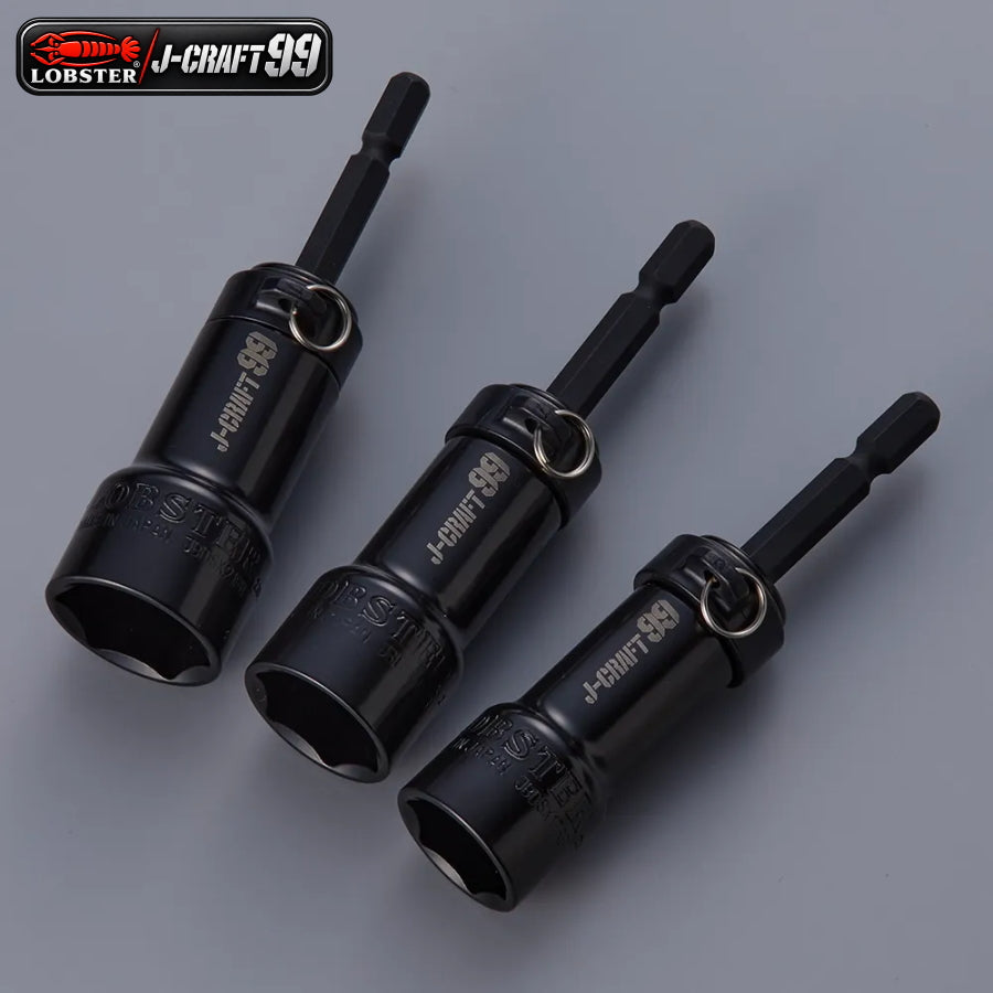 LOBSTER ロブテックス J-CRAFT99 電ドルソケット 落下防止タイプ JBDSX17RB JBDSX19RB JBDSX21RB 17mm 19mm 21mm 全長100mm 18V 36V 40V Max インパクトドライバー対応 落下防止ソケット用バンド JBDSXBND