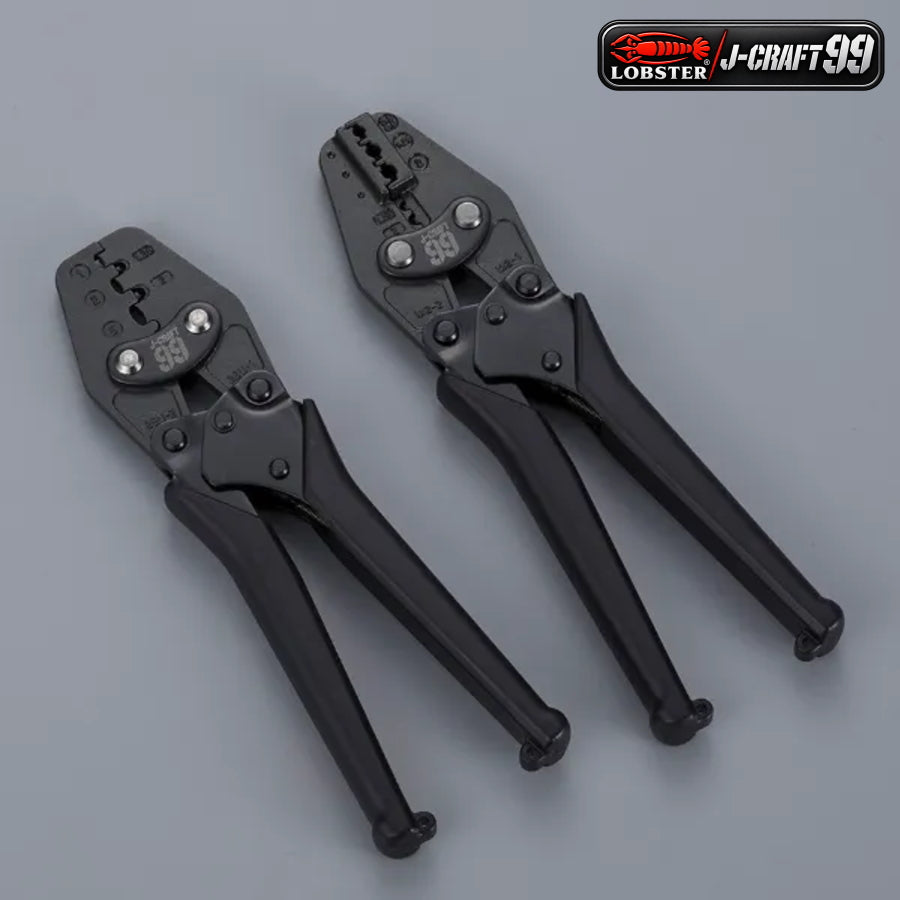 LOBSTER ロブテックス J-CRAFT99 マルチミニ圧着工具 JBAKM1 JBAKM2 圧着ペンチ CE1 CE2 CE5 絶縁被覆付閉端接続子 絶縁被覆付圧着端子 スリーブ 裸圧着端子 P B 0.3 0.5 1.25 2sq 電気工事 配線 接続 特殊樹脂グリップ