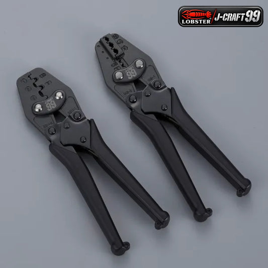 LOBSTER ロブテックス J-CRAFT99 マルチミニ圧着工具 JBAKM1 JBAKM2 圧着ペンチ CE1 CE2 CE5 絶縁被覆付閉端接続子 絶縁被覆付圧着端子 スリーブ 裸圧着端子 P B 0.3 0.5 1.25 2sq 電気工事 配線 接続 特殊樹脂グリップ