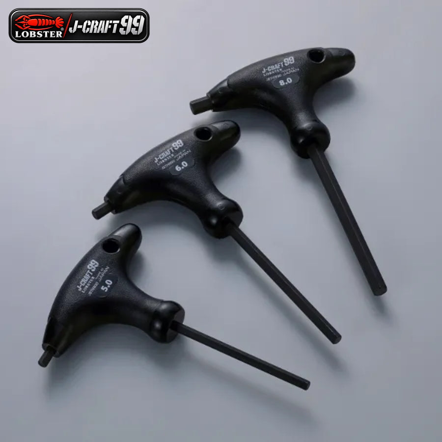LOBSTER ロブテックス J-CRAFT99 T型HEXレンチ JBTHW50 JBTHW60 JBTHW80 5mm 6mm 8mm T型六角レンチ Tハンドル 六角棒レンチ 樹脂グリップ 短軸レンチ 六角穴付ボルト 締め付け 取り外し 工具
