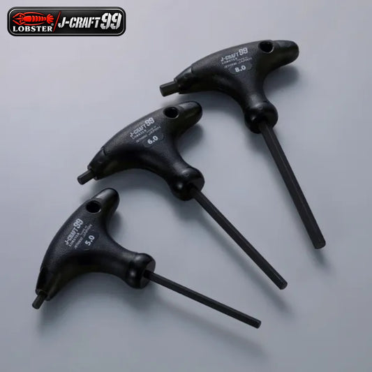 LOBSTER ロブテックス J-CRAFT99 T型HEXレンチ JBTHW50 JBTHW60 JBTHW80 5mm 6mm 8mm T型六角レンチ Tハンドル 六角棒レンチ 樹脂グリップ 短軸レンチ 六角穴付ボルト 締め付け 取り外し 工具