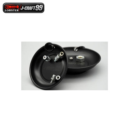 LOBSTER ロブテックス J-CRAFT99 マグネットトレイ JBMGC105 JBMGC150 丸型 マグネット皿 強力磁石 ステンレス SUS430 直径108mm 150mm ブラックメタリックマット フッ素樹脂加工 カラビナリング付き ビス ナット ボルト パーツトレイ 工具箱 部品整理 腰回り携帯
