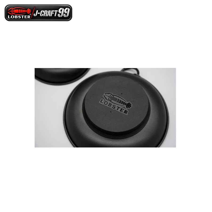 LOBSTER ロブテックス J-CRAFT99 マグネットトレイ JBMGC105 JBMGC150 丸型 マグネット皿 強力磁石 ステンレス SUS430 直径108mm 150mm ブラックメタリックマット フッ素樹脂加工 カラビナリング付き ビス ナット ボルト パーツトレイ 工具箱 部品整理 腰回り携帯