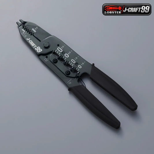 LOBSTER ロブテックス J-CRAFT99 VVF線ストリッパー JBVA203A VVFケーブル 1.6mm 2.0mm 2芯 3芯 外装剥ぎ 芯線被覆むき 電線切断 計測 のの字曲げ ストリップアシストバネ 全長225mm 重量200g 電気工事 電工工具