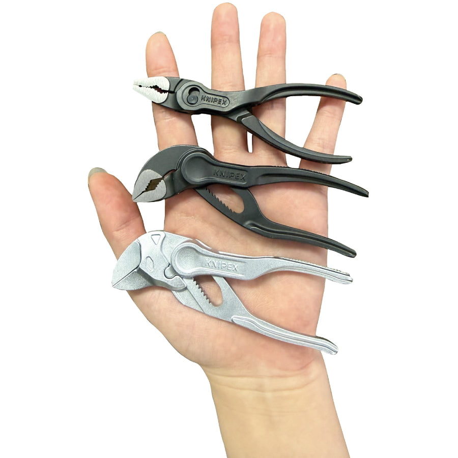 KNIPEX クニペックス XSシリーズ 100mm オリジナル3本セット TwinGrip XS 8200-100 Cobra XS 8700-100 Pliers Wrench XS 8604-100 ツイングリップ コブラ プライヤーレンチ