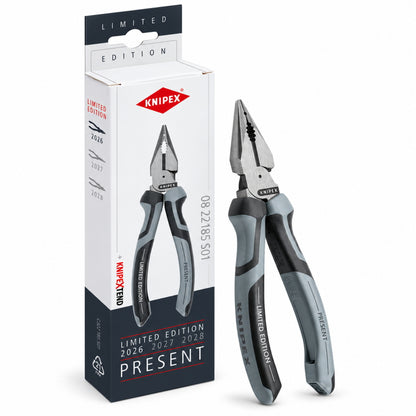 KNIPEX クニペックス ニードルノーズペンチ 0822-185S01 185mm 2026年限定 KNIPEXtend コンフォートグリップ