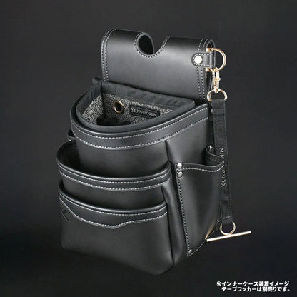 フジ矢 黒金 KUROKIN LIGHT PU LEATHER 選べる 腰袋 工具差し セット 2段 3段 インナーケース 腰道具 3点 4点 5点 AB-22BG AB-23BG AIC-21-BG AH-11BG AH-32BG AH-33BG