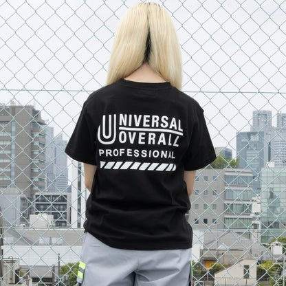 UNIVERSAL OVERALL PROFESSIONAL ユニバーサルオーバーオール プロフェッショナル 半袖Tシャツ UO2513001 PRTシャツ ロゴTシャツ バックプリント 5.6オンス 綿100％ 作業着 ワークウェア