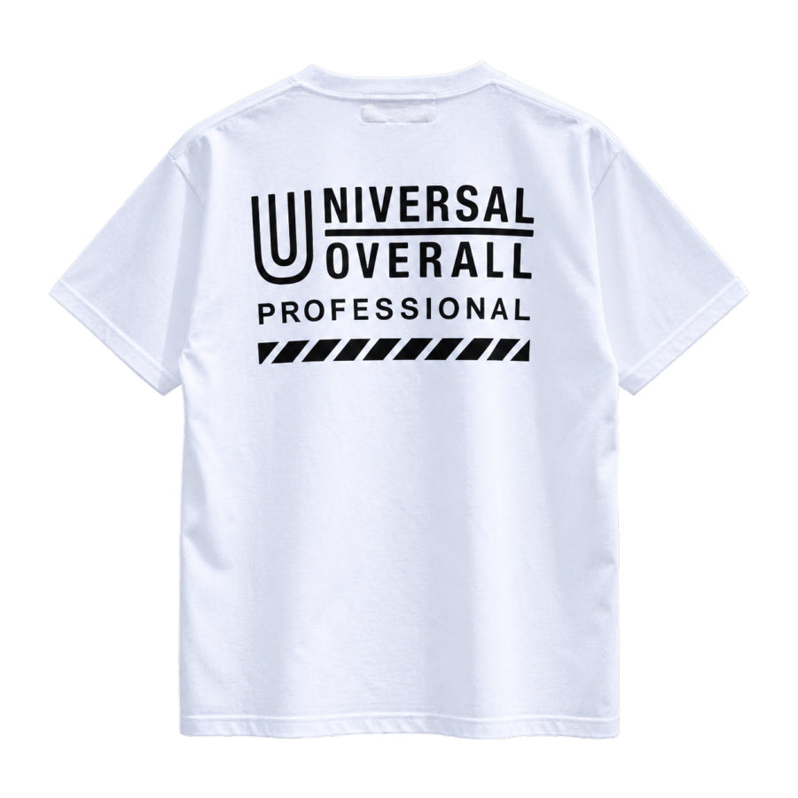 UNIVERSAL OVERALL PROFESSIONAL ユニバーサルオーバーオール プロフェッショナル 半袖Tシャツ UO2513001 PRTシャツ ロゴTシャツ バックプリント 5.6オンス 綿100％ 作業着 ワークウェア