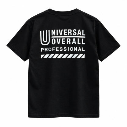 UNIVERSAL OVERALL PROFESSIONAL ユニバーサルオーバーオール プロフェッショナル 半袖Tシャツ UO2513001 PRTシャツ ロゴTシャツ バックプリント 5.6オンス 綿100％ 作業着 ワークウェア
