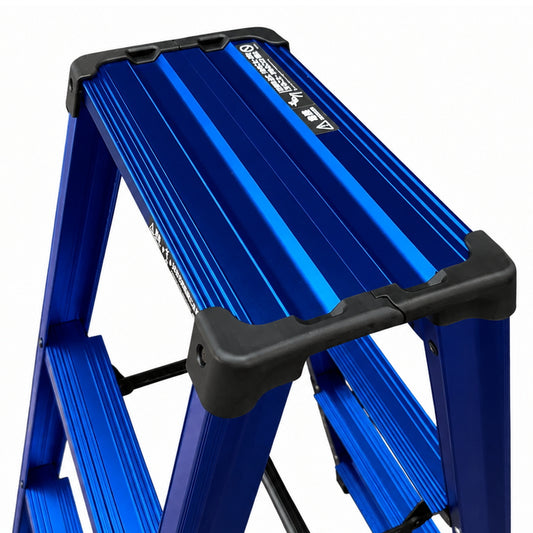 高儀 長谷川工業 SKYSTEP スカイステップ アルミ専用脚立 MB-09 MB-12 メタルブルー 3段 4段 脚軽 JIS適合 数量限定