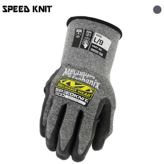 MECHANIX メカニクスウェア スピードニット エコ S6DE58 ワークグローブ 手袋 再生PET ニトリルコーティング EN388 タッチ対応 作業用 建設 物流 整備