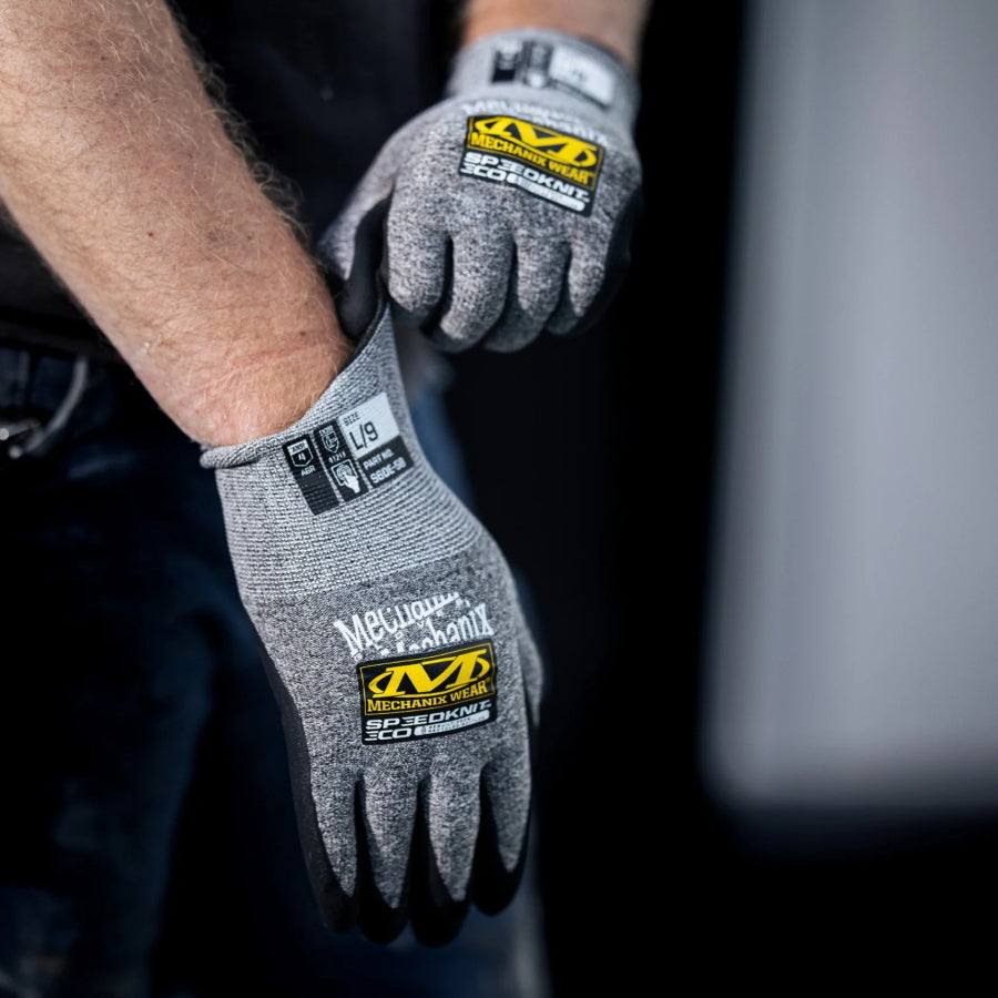 MECHANIX メカニクスウェア スピードニット エコ S6DE58 ワークグローブ 手袋 再生PET ニトリルコーティング EN388 タッチ対応 作業用 建設 物流 整備
