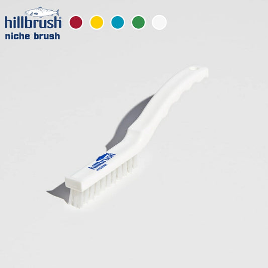 ヒルブラシ ニッチブラシ B1241RE 極細ブラシ ホワイト レッド ブルー イエロー グリーン hillbrush 隙間掃除 細部清掃 水回り 清掃ブラシ