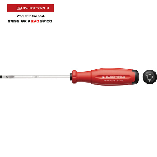 PB SWISS TOOLS 38100 マイナスドライバー 新型グリップ SWISS GRIP EVO