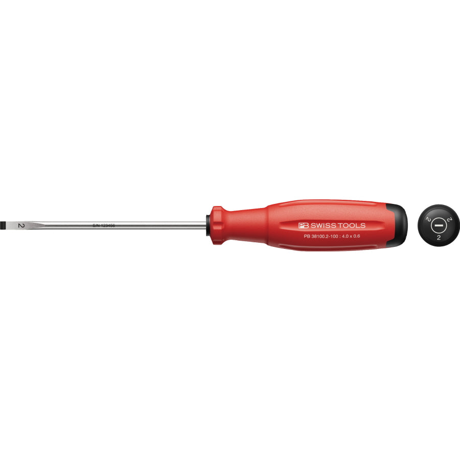 PB SWISS TOOLS 38100 マイナスドライバー 新型グリップ SWISS GRIP EVO