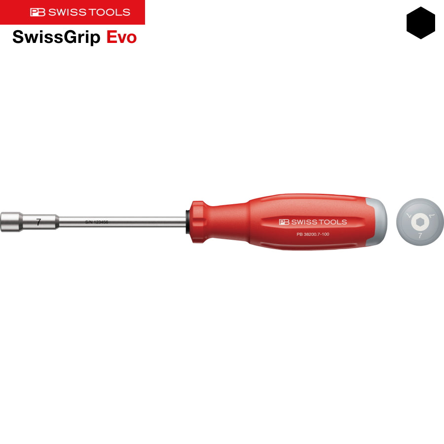 PB スイスツールズ 新型グリップEVO ナットドライバー 38200